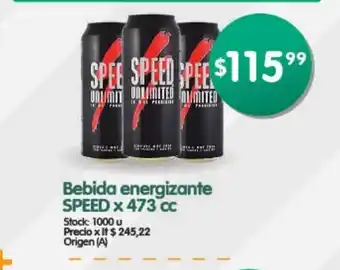 Supermercados Buenos Días Speed Bebida energizante x 473cc oferta