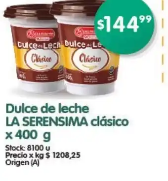 Supermercados Buenos Días La Serenisima Dulce de leche Clásico x 400g oferta