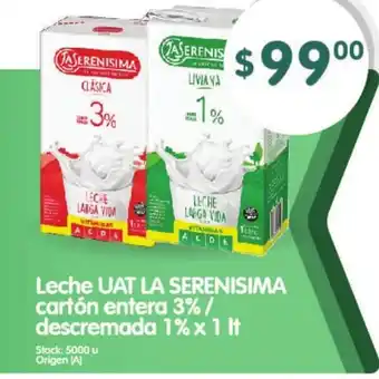 Supermercados Buenos Días La Serenesima Leche UAT cartón entera 3% oferta