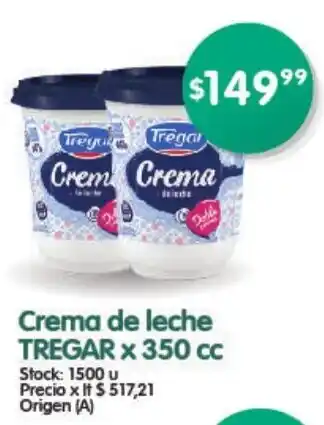 Supermercados Buenos Días Tregar Crema de leche x 350cc oferta