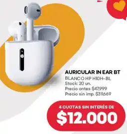 Supermercados Tadicor Auricular in ear bt oferta