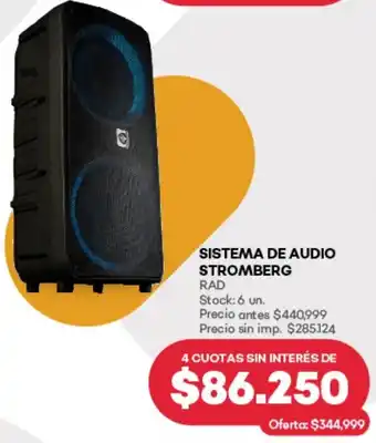 Supermercados Tadicor Sistema de audio stromberg oferta