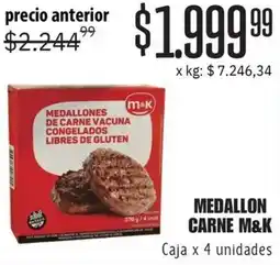 Makro M&k medallon carne oferta