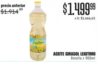 Makro Legitimo aceite girasol oferta