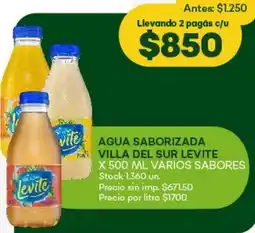 Super MAMI Levite agua saborizada villa del sur oferta