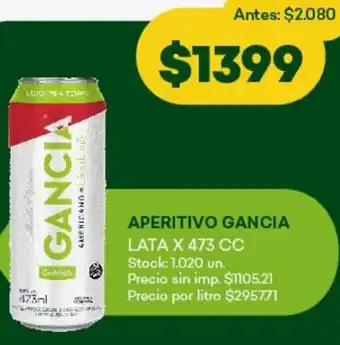 Super MAMI Gancia aperitivo oferta