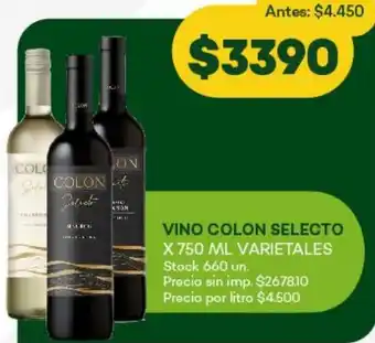 Super MAMI Colon selecto vino oferta