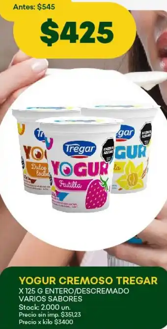 Super MAMI Tregar yogur cremoso oferta