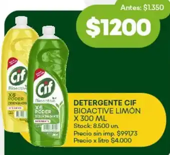 Super MAMI Cif detergente bioactive limón oferta