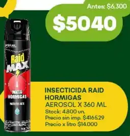 Super MAMI Raid insecticida hormigas oferta