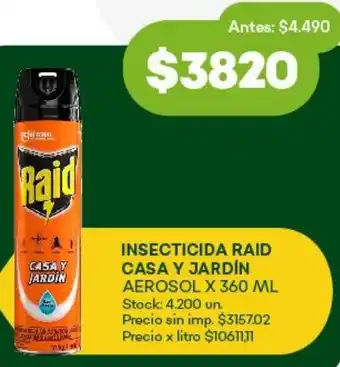 Super MAMI Raid insecticida casa y jardín aerosol oferta