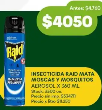 Super MAMI Raid insecticida mata moscas y mosquitos aerosol oferta