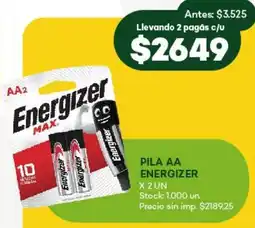 Super MAMI Pila AA energizer oferta