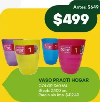 Super MAMI Vaso practi hogar color oferta