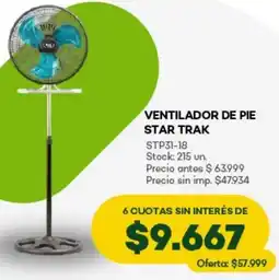 Super MAMI Ventilador de pie star trak oferta