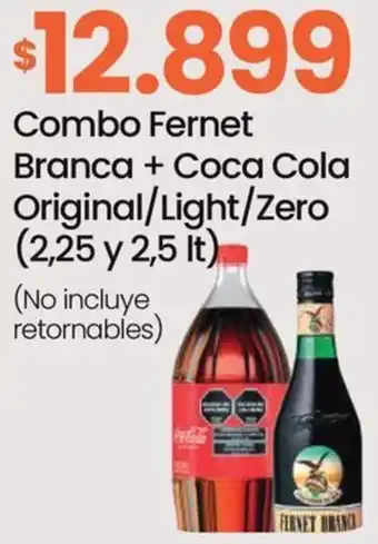 Punto Mayorista Combo fernet branca + coca cola oferta