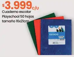 Punto Mayorista Cuaderno escolar Playschool oferta