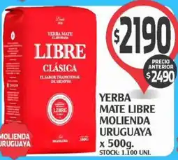 Supermercados Malambo Yerba mate libre molienda uruguaya oferta