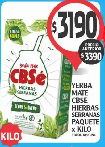 Supermercados Malambo Yerba mate cbse hierbas serranas paquete oferta