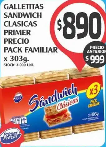 Supermercados Malambo Galletitas sandwich clasicas primer precio pack familiar oferta