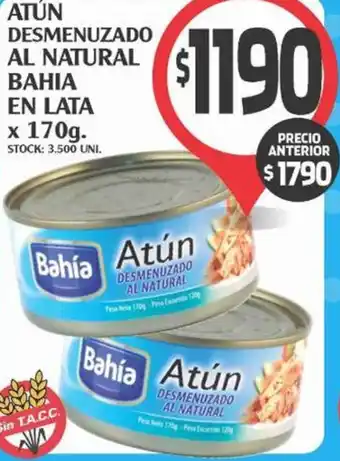 Supermercados Malambo Atún desmenuzado al natural bahia en lata oferta