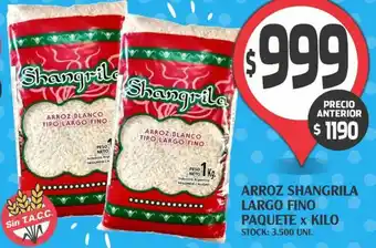 Supermercados Malambo Shangrila arroz largo fino paquete oferta