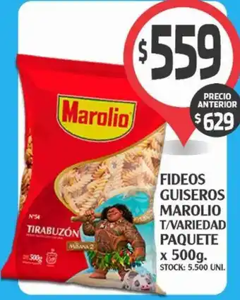 Supermercados Malambo Fideos guiseros marolio t/variedad paquete oferta