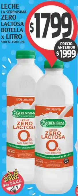 Supermercados Malambo La serenisima leche zero lactosa botella oferta