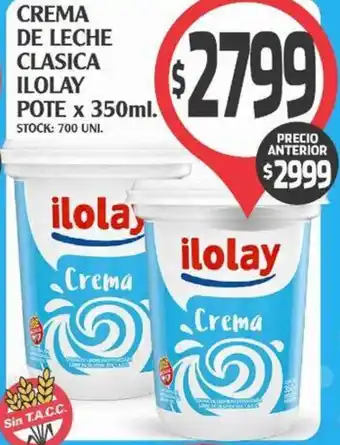 Supermercados Malambo Ilolay crema de leche clasica pote oferta