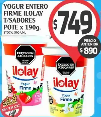 Supermercados Malambo Yogur entero firme ilolay t/sabores pote oferta