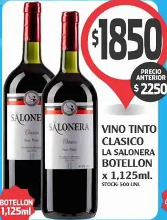 Supermercados Malambo La salonera vino tinto clasico botellon oferta