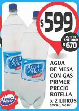 Supermercados Malambo Agua de mesa con gas primer precio botella oferta