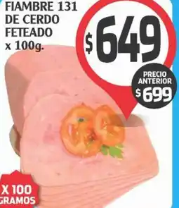 Supermercados Malambo Fiambre 131 de cerdo feteado oferta