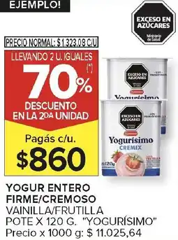 Carrefour Yogurísimo yogur entero firme/cremoso oferta