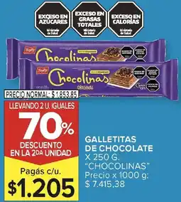 Carrefour Chocolinas galletitas de chocolate oferta