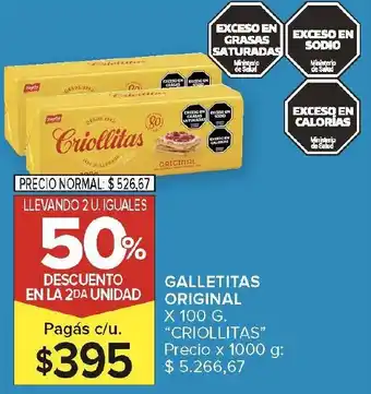 Carrefour Criollitas galletitas original oferta