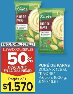 Carrefour Knorr puré de papas bolsa oferta