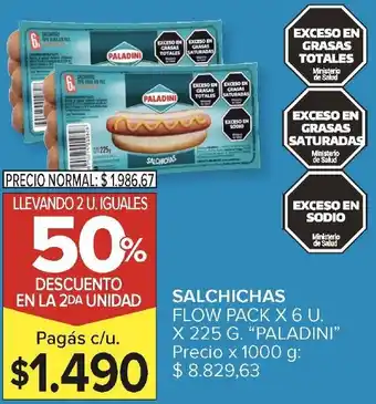 Carrefour Paladini salchichas oferta