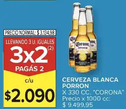 Carrefour Corona cerveza blanca porron oferta