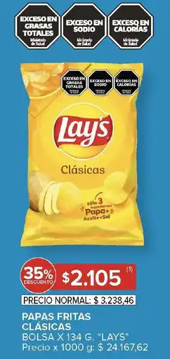 Carrefour Lays papas fritas clásicas oferta