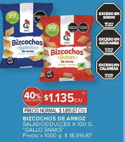 Carrefour Gallo snaks bizcochos de arroz oferta