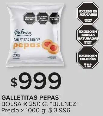 Carrefour Bulnez galletitas pepas oferta