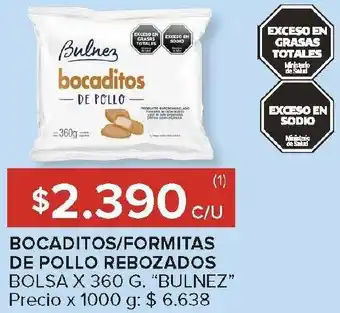 Carrefour Bulnez bocaditos/formitas de pollo rebozados bolsa oferta