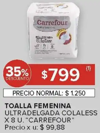 Carrefour Carrefour toalla femenina ultradelgada colaless oferta