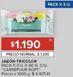 Carrefour Carrefour soft jabón tricolor oferta