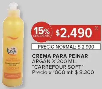 Carrefour Carrefour soft crema para peinar argán oferta