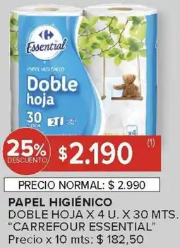 Carrefour Carrefour essential papel higiénico doble oferta