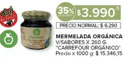 Carrefour Carrefour orgánico mermelada orgánica oferta