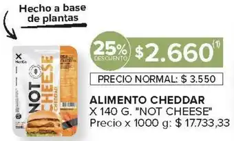 Carrefour Not cheese alimento cheddar oferta