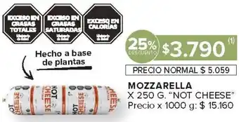 Carrefour Not cheese mozzarella oferta